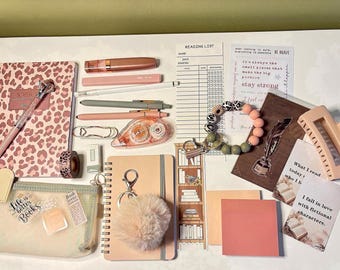 Bookish Bundle | Leopard Stationery Set with Reading Tracker and Feather Bookmark