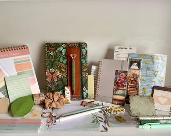 Botanical Butterfly Stationery Bundle | Journal Supplies And Planner Accessories