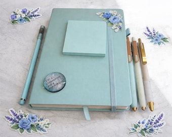 Teal A5 Stationery Set | Journal + Pens + Sticky Notes | Study Kit | Book Lover Gift