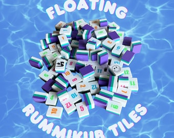 Fichas flotantes de Rummikub: personalizables para tu juego.
