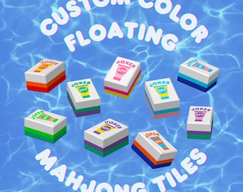 Fichas flotantes de Mahjong con combinación de colores personalizada / Colección SOAKED