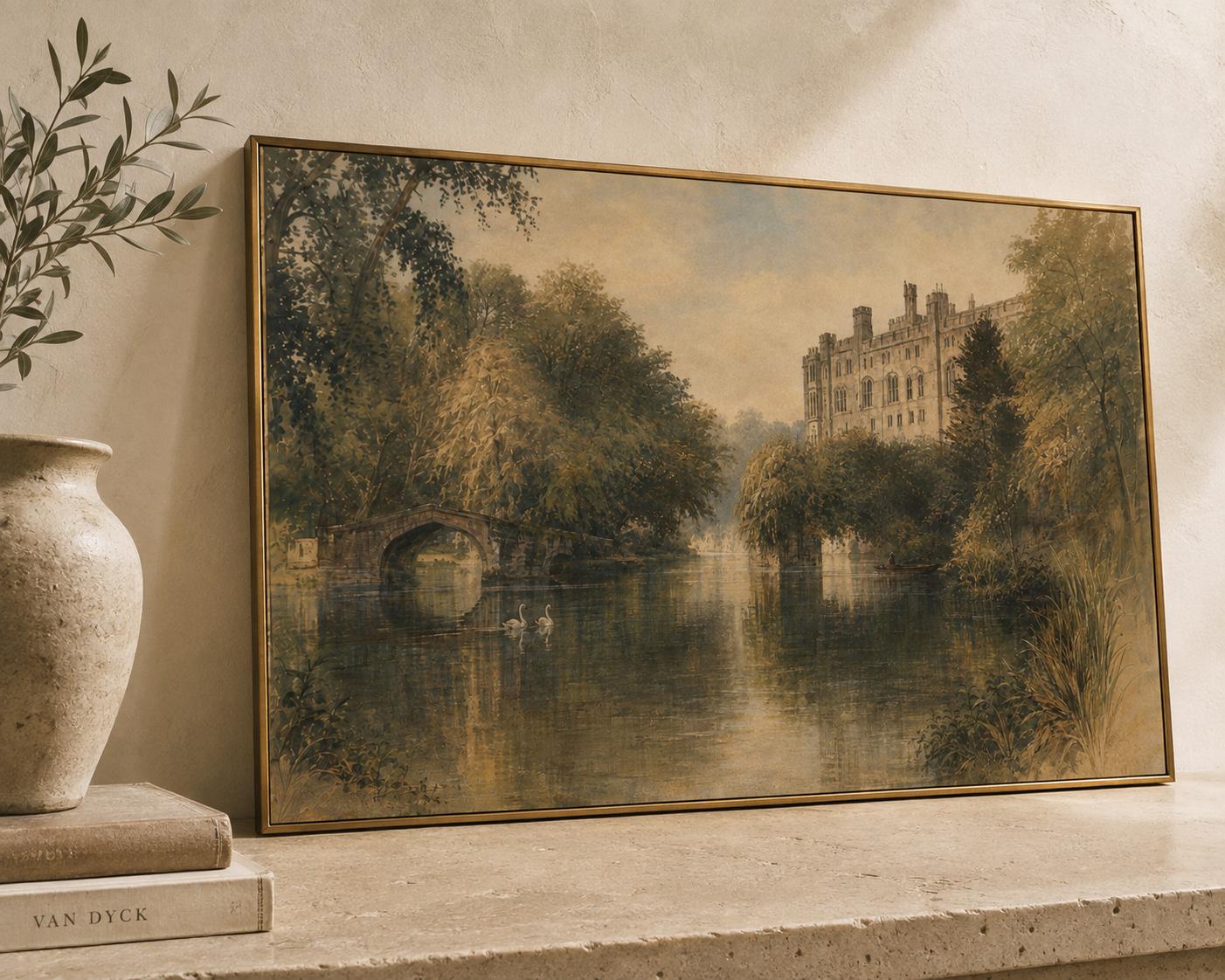 Framed Castle Painting - Etsy