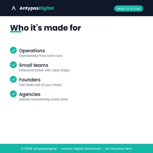 Who the workflow SOP kit is for