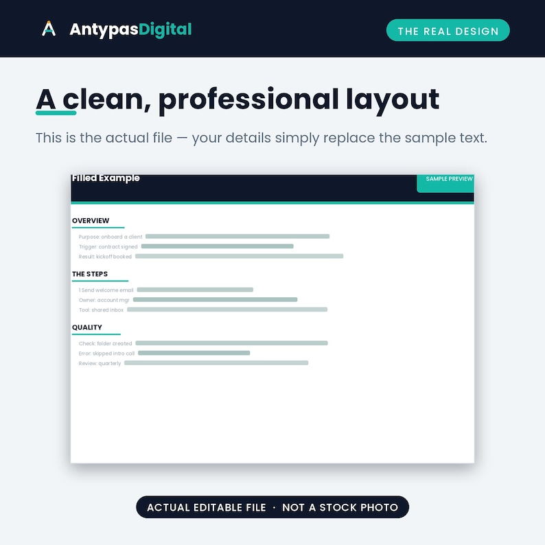 Workflow SOP builder page close up