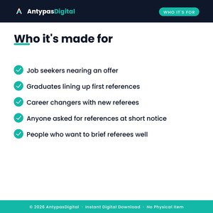 Reference check prep for job seekers