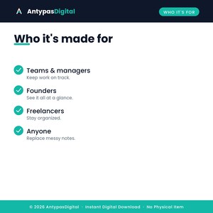 For teams, managers and founders