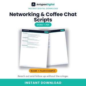 Networking and Coffee Chat Script Pack - Outreach Message Templates and Informational Interview Guide