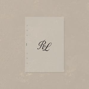 Personalized Vellum A5 Planner Dashboard | Monogram Initials Overlay (Bold, Modern, Script)