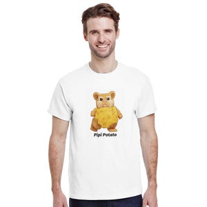 Pipi Potato Graphic T-Shirt | Hamster Potato Hybrid Illustration | Surreal Character Streetwear