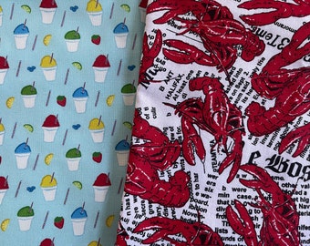 Dog / Pet Bandana: Crawfish and Snoballs - New Orleans inspired