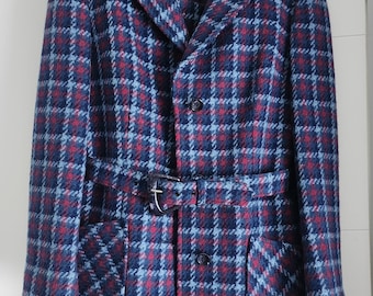 Vintage Wetherall Bond Street rokpak van wol met pied-de-poulepatroon – Britse maat 14