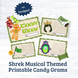Shrek Musical Candy Grams | Printable Star Gram | Theatre lobby Fundraiser | Digital Download