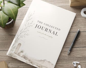 The Collected Journal Hardcover Notebook | Desert Botanical Cover, Puffy Hardcover