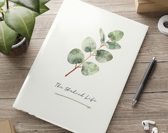 Watercolor Eucalyptus Journal Hardcover Notebook | Botanical Sketchpad