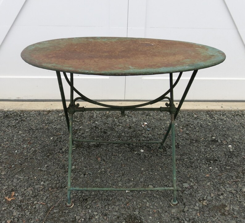 Antique French Garden Table Iron Folding Table SHIPPING NOT Etsy