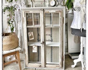 Regal Fensterregal vintage Shabby chic landhaustil brocante Cottage wandregal