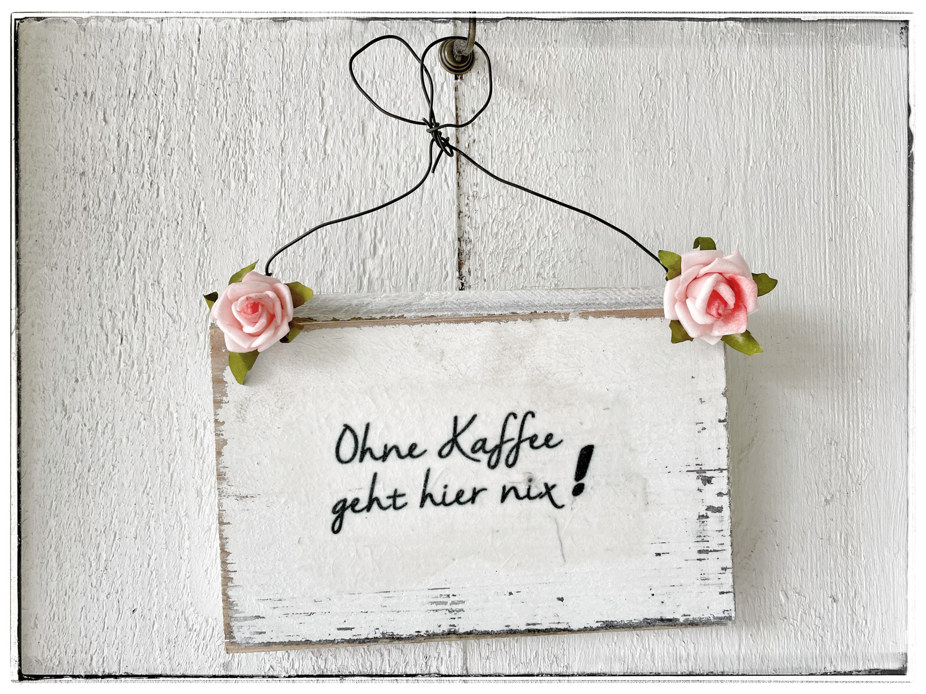 Targa Porta Parete In Legno Shabby – Scritta 'nel Cuore Scalzo' – Decorazione Da Parete - Foto 3
