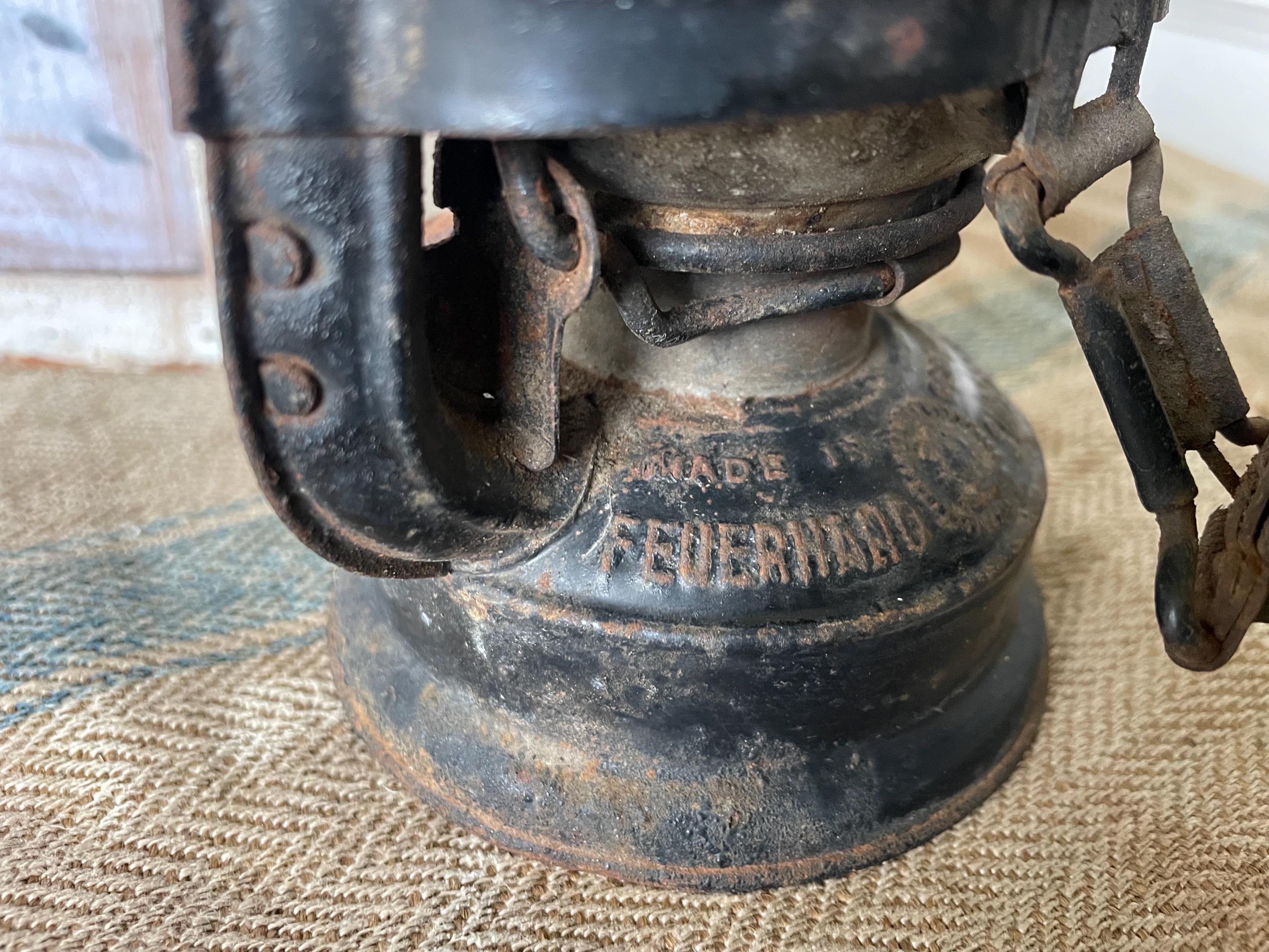 Antique Feuerhand 175 Superbaby Kerosene Lamp – With Rare Bicycle