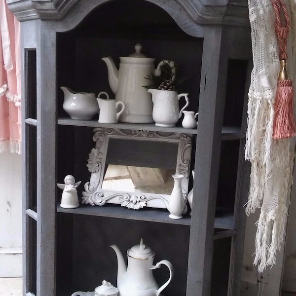 Vitrine Vintage grau