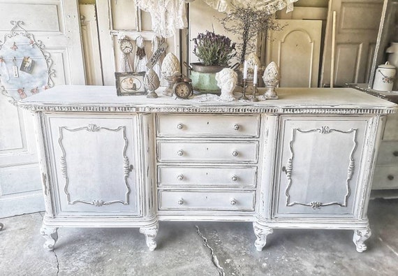 Buffet Cabinet Shabby Chic Vintage Brocante Country Style Etsy