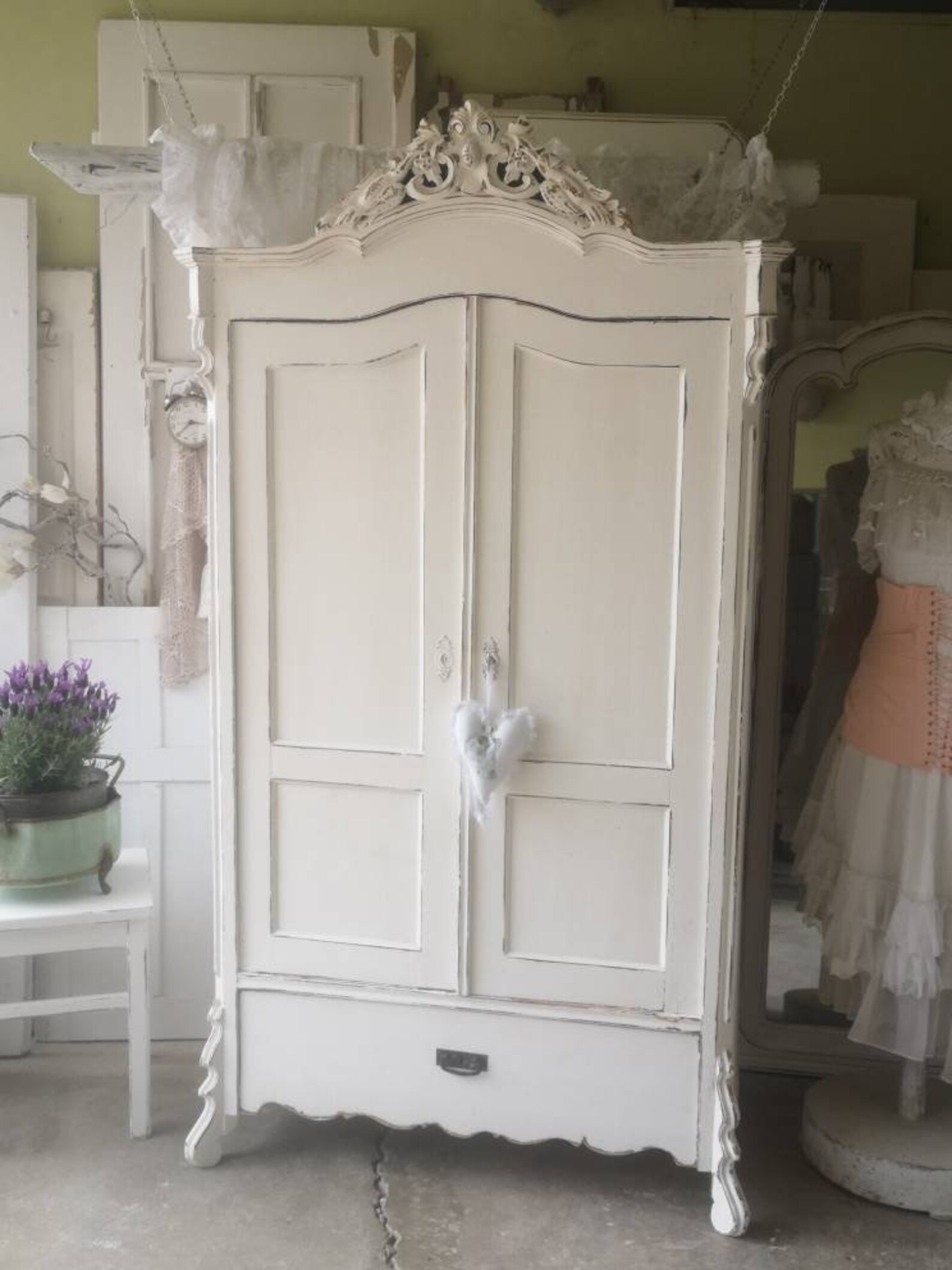 Armario Armario Shabby Chic Vintage Brocante Estilo De Etsy