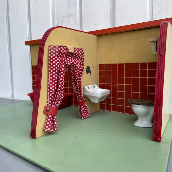 Puppenstube, Vintage, Badezimmer