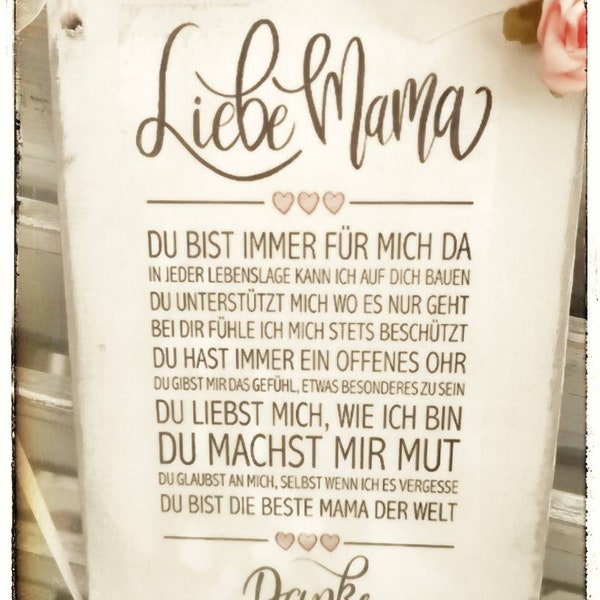 Schild,Spruch,Mutter,Leinwand,