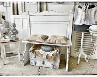 bank, , vintage, shabby chci, Landhausstil, Bauernbank, Gartenbank