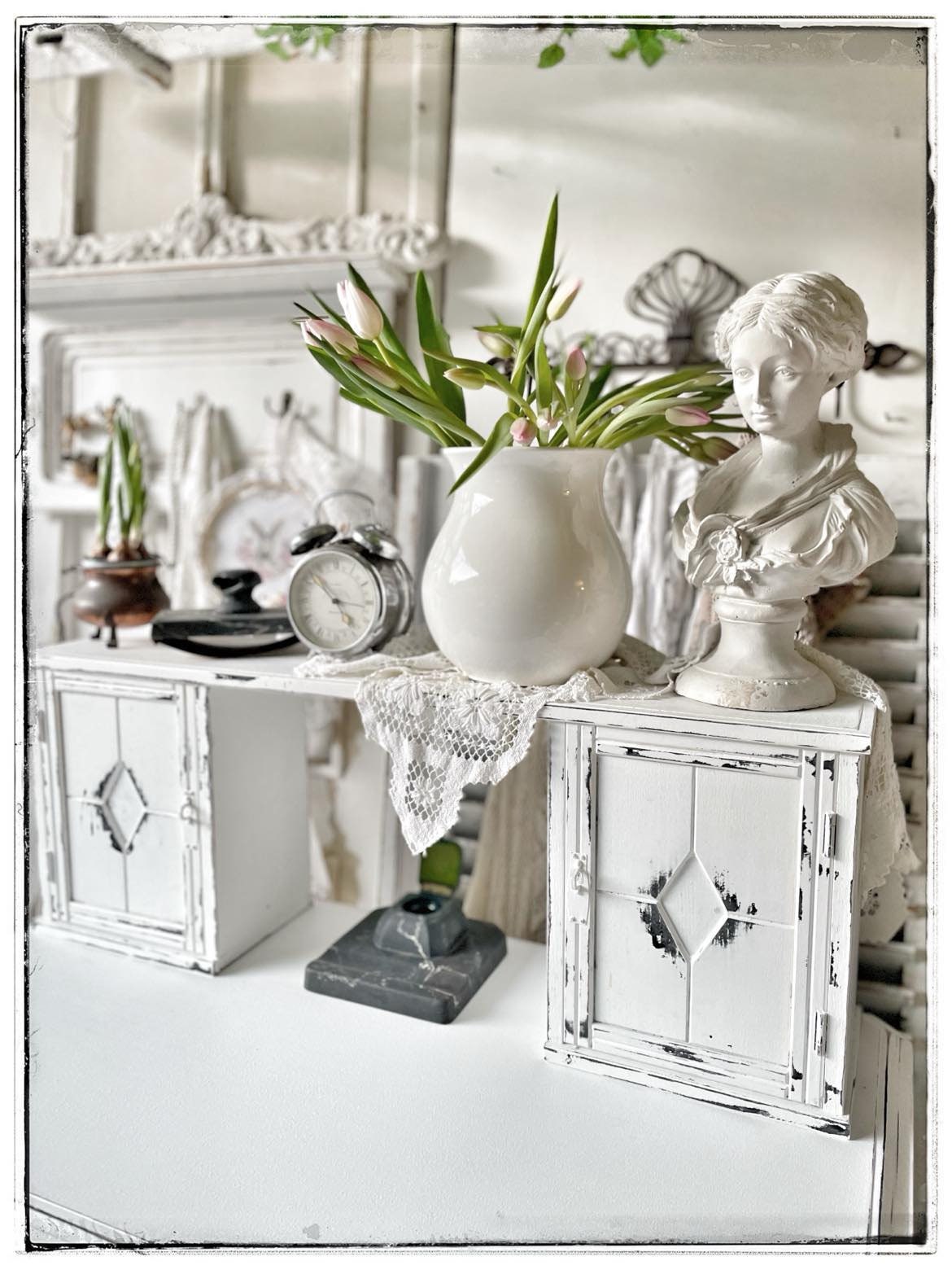 Desk, Writing Desk, Shabby Chic, Table, Vintage, Country Style