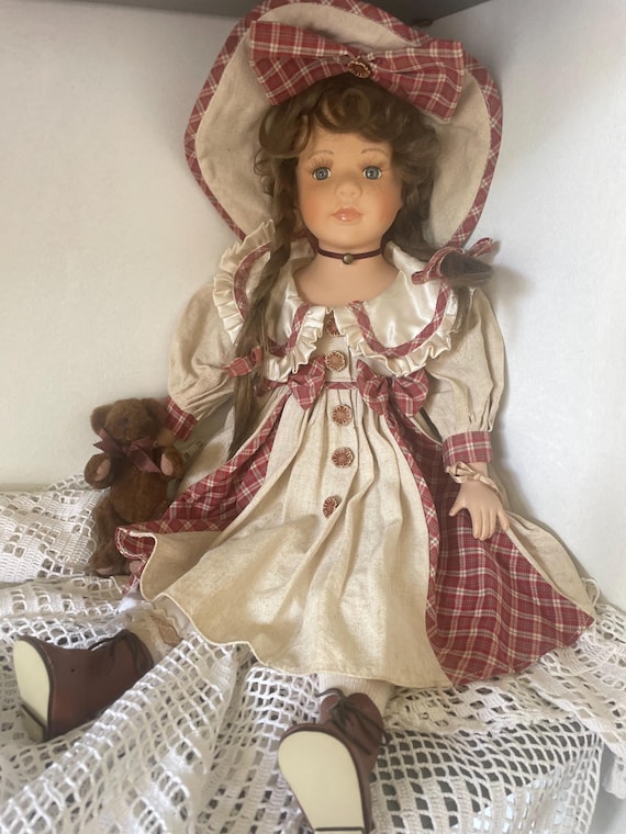 Puppe, Puppen, vintage, keramikpuppe,