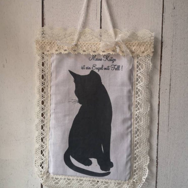 Schild, Katze, Spruch, shabby, Geschenkidee,