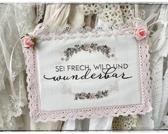 Shabby Schild " Geputzt...Türschild,