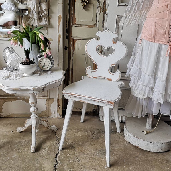 Stuhl Holzstuhl Vintage Shabby Landhausstil brocante cottage küchenstuhl