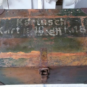 Vintage Munitions Holzkiste Bild 2