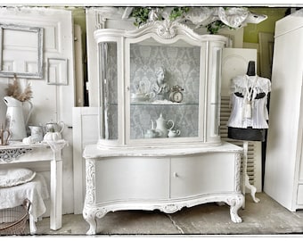 Vitrine Glas Vitrine Schrank Shabby Vintage Kommode