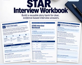 STARメソッド面接ワークブック｜行動分析準備、事例集（デジタルダウンロード）