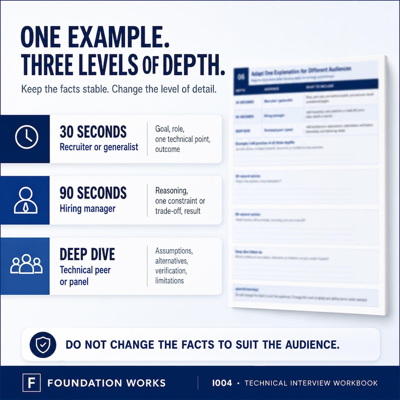Technical Interview Prep Workbook | Explain Projects, Decisions, Problem Solving (Digital Download) 画像 8