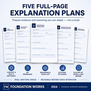Technical Interview Prep Workbook | Explain Projects, Decisions, Problem Solving (Digital Download) 画像 9