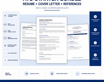 ATS CV-pakket | Professionele sollicitatiebrief en referentielijst (bewerkbaar Word-bestand)