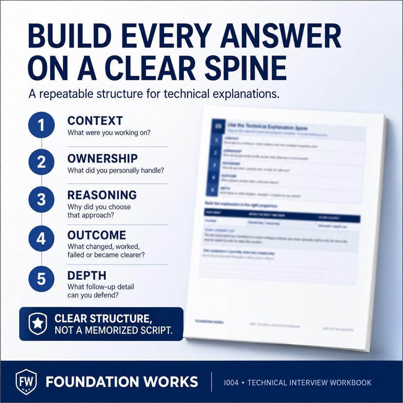 Technical Interview Prep Workbook | Explain Projects, Decisions, Problem Solving (Digital Download) 画像 6