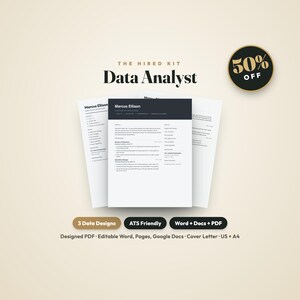 Mallar för CV för dataanalytiker, CV för SQL Data Science (nedladdning direkt)