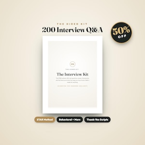 Interview Prep Guide, STAR Method Workbook, 200 Questions (Digital Download)