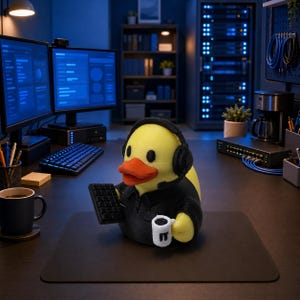 Byte - IT Support Duck | Funny Tech Support Gift | Computer Technician Gift | Help Desk Gift | SysAdmin Gift | 3D Printed Duck