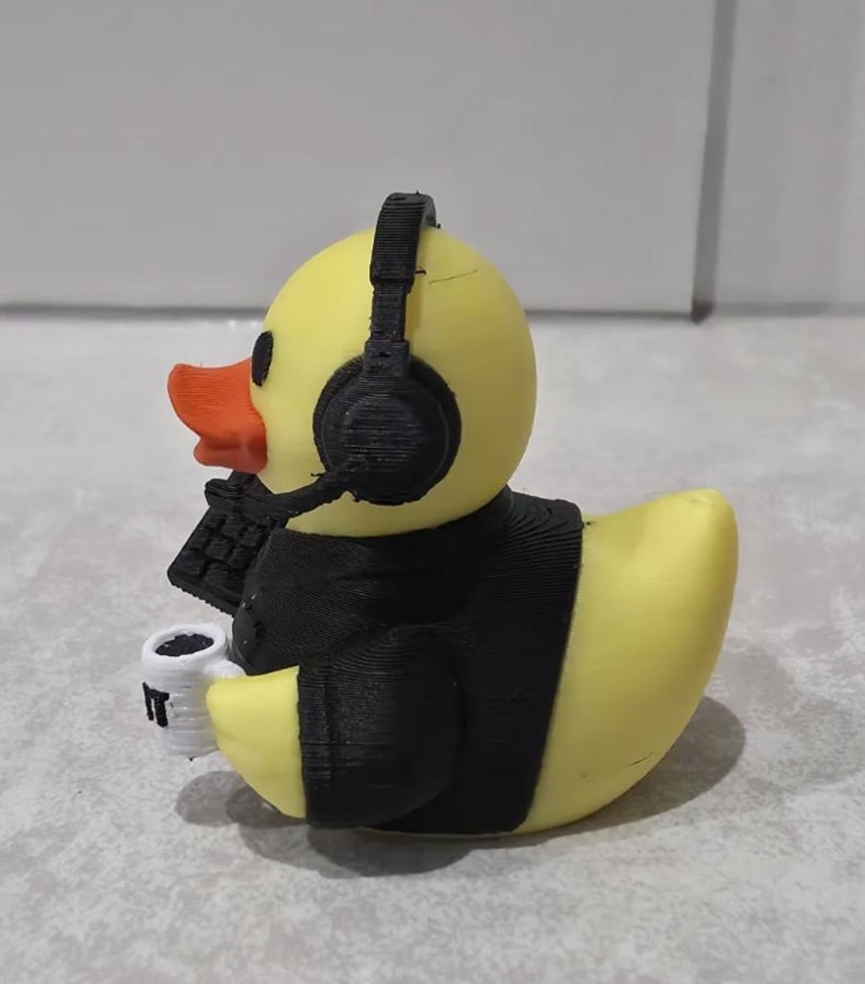 Byte le canard du support informatique | Cadeau humoristique pour technicien informatique | Cadeau pour assistant technique | Cadeau pour administrateur système | Canard imprimé en 3D image 8