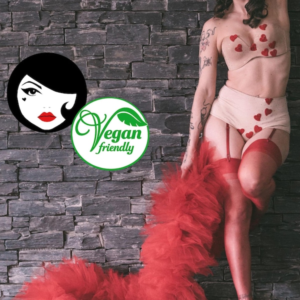Fluffy Vegan Faux Feather Plume Tulle Boa Burlesque Showgirl Drag Queen made in France
