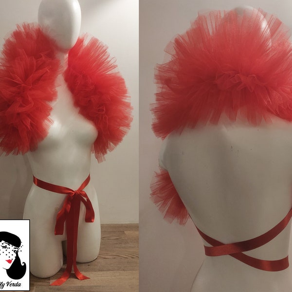 Vegan Boléro Boa Burlesque Showgirl Drag Mariage Faux feather