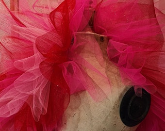 Glitter Vegan Tulle Boa: Burlesque Showgirl Drag Queen, Made in France