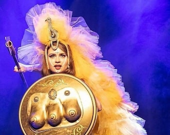 GIANT VEGAN Tulle Boa GLITTERS Burlesque Drag Queen Faux Feathers Showgirl made in France