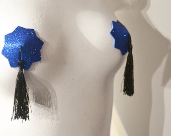 Pasties / Nippies Burlesque Glitter "Blue Mood"