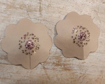 Pasties / Nippies Burlesque "Nude tits" Swarovski